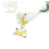 Pendentif Oiseau 13 mm – Résine Émaillée & Acier Inoxydable Doré à l’Or Fin 18K