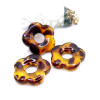 Pendentifs Fleur 26 mm – Résine Acrylique – Motif Léopard