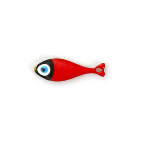 Pendentif  Poisson Émaillé Rouge 20 mm – Acier Inox 304 Doré à l'Or Fin 18K – Placage PVD