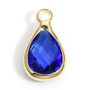 Pendentifs Forme Goutte 14 mm en Verre Facetté – Laiton – Finition Doré