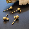 Puces Bille 4mm avec Attache – Acier Inoxydable 316 Doré