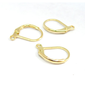 Boucles d'Oreilles Dormeuses Simples – Acier Inox 304 Doré – Placage IONIQUE (IP)