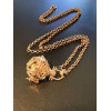 Sautoir Pendentif Cage Bola de Grossesse pour Bola 16 ou 18 mm – Laiton Finition Or Rose Pâle