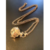 Sautoir Pendentif Cage Bola de Grossesse pour Bola 16 ou 18 mm – Laiton Finition Or Rose Pâle