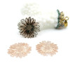 Estampes Filigrane Fleur 21mm – Cuivre Doré