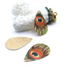 Pendentifs Stardust Goutte Le Paon 27mm Doré