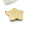 Pendentif Fleur avec Nacre Naturelle 24 mm – Acier Inox 304 Doré à l'Or Fin 18K – Placage PVD