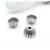 Coupelles Calottes Coquilles Striées 9x4mm – Métal Argent Platine