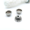 Coupelles Calottes Coquilles Striées 9x4mm – Métal Argent Platine