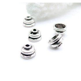Coupelles Calottes Double Métal Argent Antique