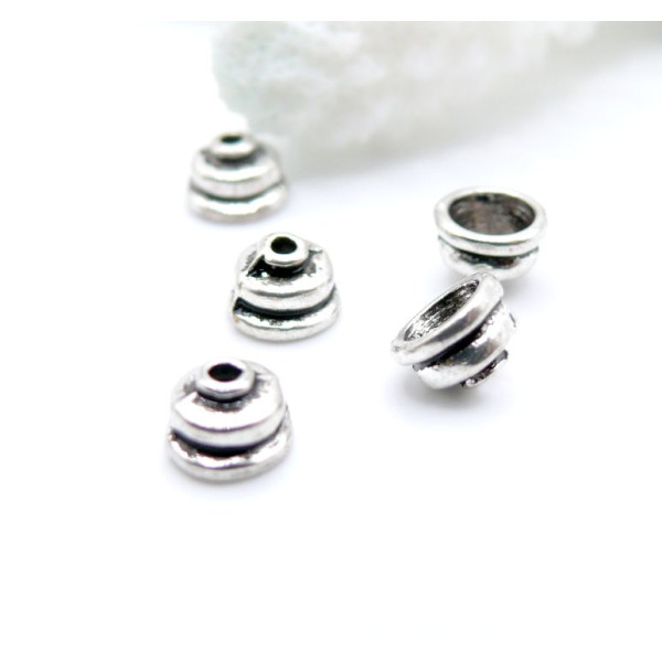 Coupelles Calottes Double Métal Argent Antique