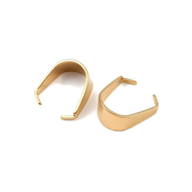 Bélières Attache Pendentif sans Anneau 9,5 × 5 mm – Acier Inox 304 Doré à l'Or Fin 18K – PVD IONIQUE (IP)