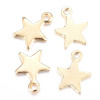 Pendentifs,  Charms forme Étoile 10 mm – Acier Inox 304 Doré