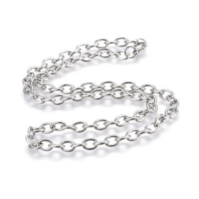 Collier 50 cm Maille Rollo – Acier Inox 304 Argenté