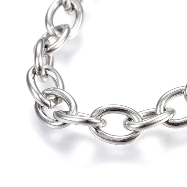 Collier 50 cm Maille Rollo – Acier Inox 304 Argenté
