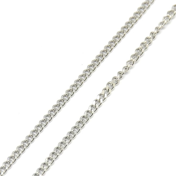 Collier 50 cm Maille Gourmette 2 mm – Acier Inox 304 Argenté