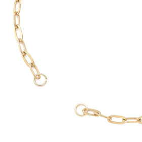Bracelet Intercalaire Réglable Maille Trombone – Acier Inox 304 Doré
