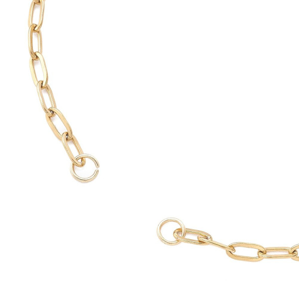 Bracelet Intercalaire Réglable Maille Trombone – Acier Inox 304 Doré