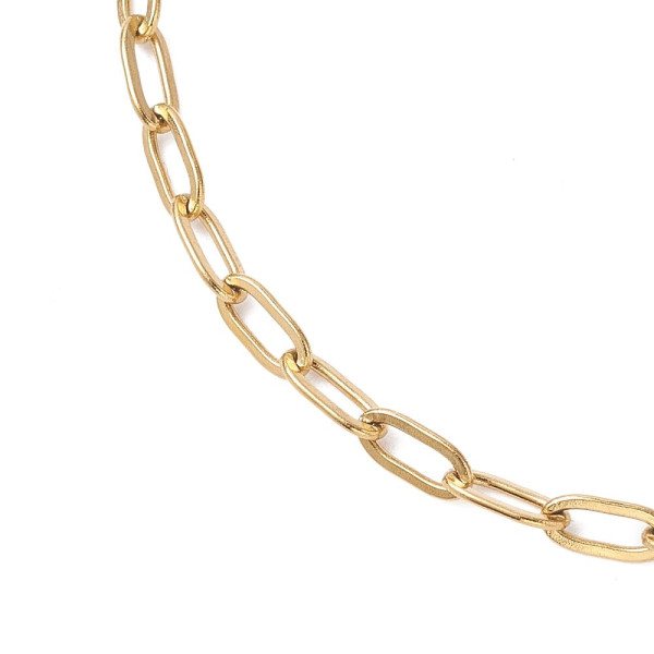 Bracelet Intercalaire Réglable Maille Trombone – Acier Inox 304 Doré