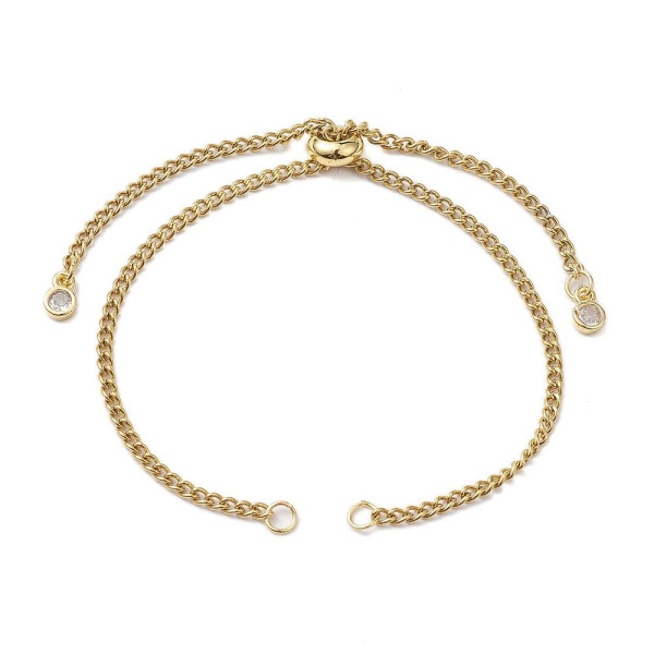 Bracelet Intercalaire Réglable Maille Gourmette 3 mm – Acier Inox 304 Doré