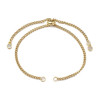 Bracelet Intercalaire Réglable Maille Gourmette 3 mm – Acier Inox 304 Doré
