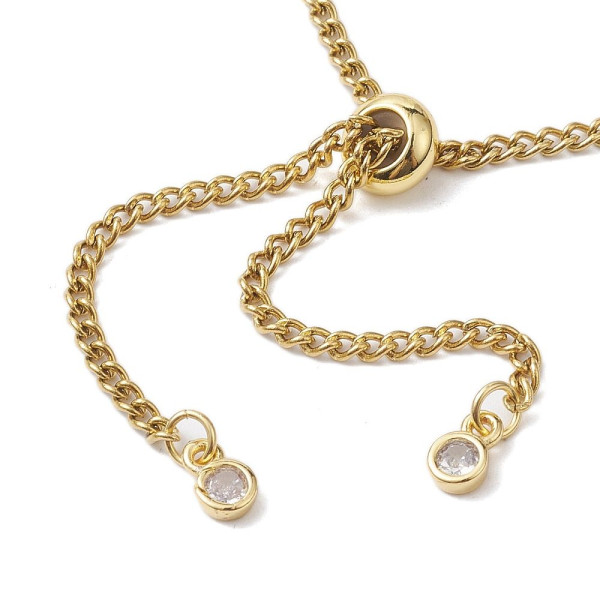 Bracelet Intercalaire Réglable Maille Gourmette 3 mm – Acier Inox 304 Doré
