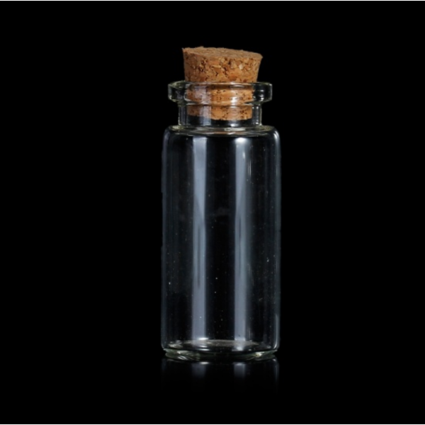 Fioles en Verre avec Bouchon en Liège 75 × 22 mm – 19,2 ml