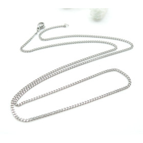 Collier 50 cm Maille Gourmette 2 mm – Acier Inox 304 Argenté