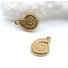 Pendentifs Charms Coquillage 13,5 mm – Acier Inox 304 Doré à l'Or Fin 18K – Placage PVD IONIQUE (IP)