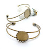 Supports Bracelet Modèle Vague 20mm – Métal Couleur Bronze