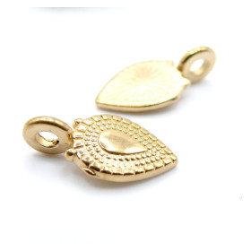 Pendentifs Goutte Ethnique, Bélières à Coller 18mm – Acier Inoxydable 304 Doré à l'or fin 18K