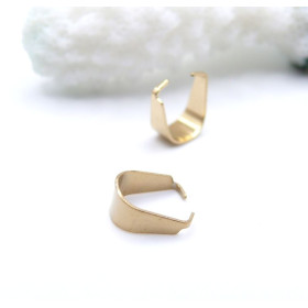 Bélières Attache Pendentif sans Anneau 8.5x4mm – Acier Inox 304 Doré à l'Or Fin 18K – PVD IONIQUE (IP)