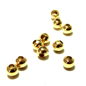 Perles Intercalaires Passants 3mm – Métal Doré