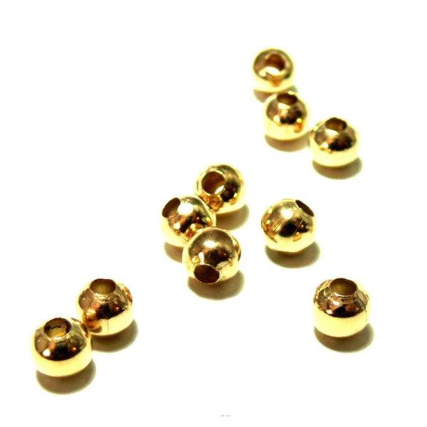 Perles Intercalaires Passants 3mm – Métal Doré