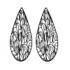 Estampes Goutte Travaillée 45x17.5mm – Laiton NOIR