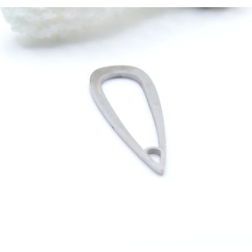 Pendentifs Goutte 25 mm – Acier Inox 304 Argenté