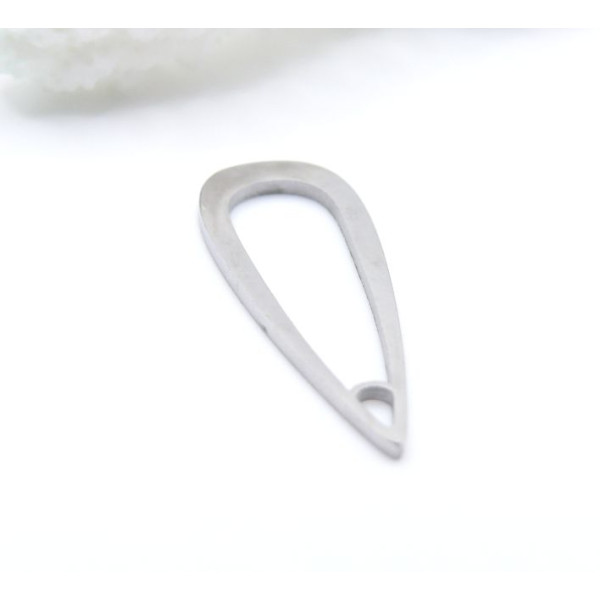 Pendentifs Goutte 25 mm – Acier Inox 304 Argenté