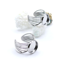 Support de Bague Forme Nœud 16 mm – Acier Inox 304 – Argenté