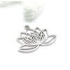 Pendentifs Fleur de Lotus 25mm – Acier Inox 304 – Argenté