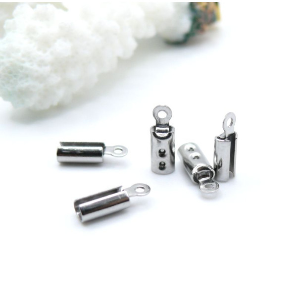 Embouts pour Cordon 10x3mm – Acier Inoxydable 316 Argenté