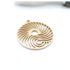 Pendentif Cercle Géométrique 22 mm – Acier Inox 304 Doré à l'Or Fin 18K