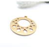 Pendentif Graphique dans cercle 20mm – Acier Inoxydable  Doré