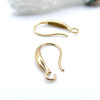 Boucles d'Oreilles Crochets 18 mm – Acier Inox 304 Doré à l'Or Fin 18K – Placage PVD IONIQUE (IP) – 1 Paire