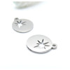 Pendentifs Breloques Médaillons Étoile 15 mm – Acier Inox 304 Argenté