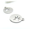 Pendentifs Breloques Médaillons Étoile 15 mm – Acier Inox 304 Argenté