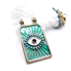 Pendentif Amulette, Chance 21mm, Acier Inoxydable 304 Doré à l'or fin 14K PVD