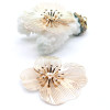 Estampes Connecteurs Fleurs Stylisées 3D 37 mm – Métal – Doré