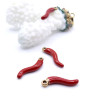 Pendentifs Charms Piment Émaillé Rouge 21 mm – Acier Inox 304 Doré à l'Or Fin 18K – Placage IONIQUE (IP)