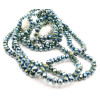 Perles Rondelles Verre Facettées  6 par 4 mm – Couleur Bleu Vert Irisé