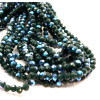 Perles à facettes, rondelles en verre 4x3mm, coloris L12